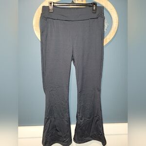 Navy Blue Fleece Lined Flared Yoga Pants. Size Xl.